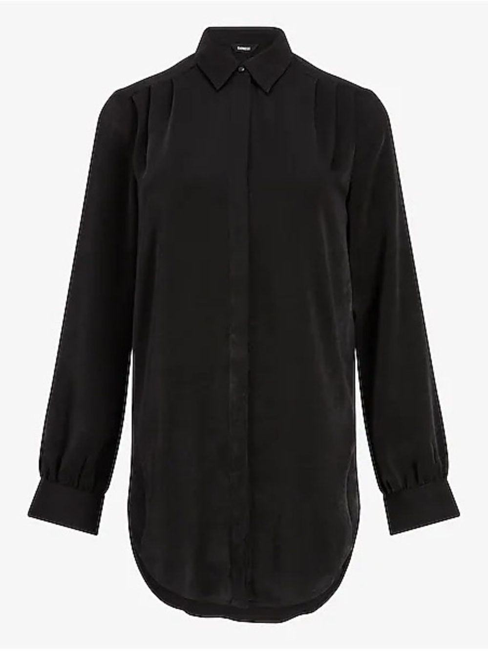 Express Pleated Shoulder Relaxed Tunic Portofino Shirt